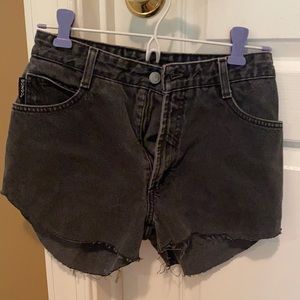 BONGO vintage distressed black jean shorts